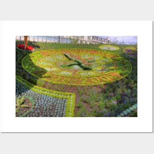 Floral Clock Posters and Art